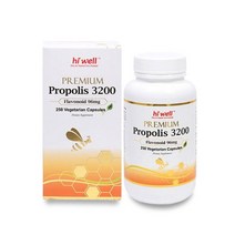 Hiwell [뉴질랜드 프로폴리스] 하이웰 프리미엄 프로폴리스 3200mg 250베지캡슐 1개 (치약사은품증정)