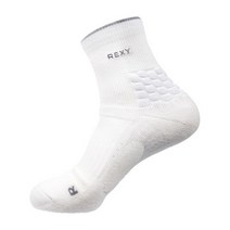 렉시 밸런스 스포츠양말 남성장목 엠보싱, 화이트 M