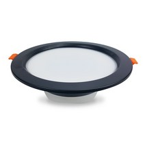 히포 LED 다운라이트 원형 15W 6인치 블랙, 전구색(주황빛)