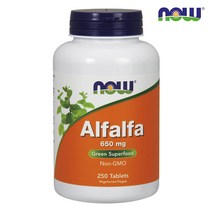 나우푸드 알팔파 650mg 타블렛, 250개입, 1개