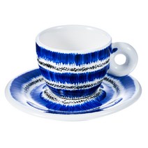 쉬즈데코 핸드페인팅 에스프레소잔세트 코발트블루 75ml, Design 1, 2개입