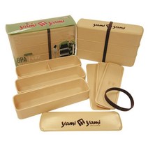 야미야미 에코 3단 도시락 200 x 60 x 130 mm