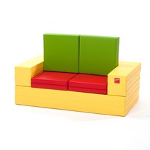 디자인스킨 4단 베이비 블럭 소파, 옐로우
