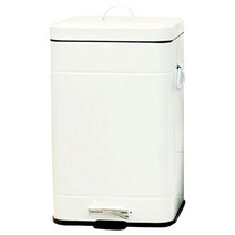 웹셀 소프트 사각 양철 휴지통 20L, 화이트, 1개