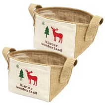 mokka 미니쥬트바스켓-크리스마스, 2개