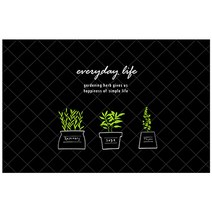 인터그레이스 주방아트보드 허브블랙그린, 1개