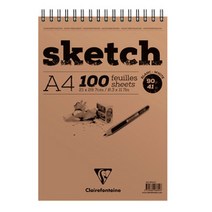 클레르퐁텐 스케치북, 210 x 297mm, 100매, A4, 100매