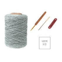 마마니트 동방면사 네트가방 DIY 세트, 312 라이트카키, 1세트