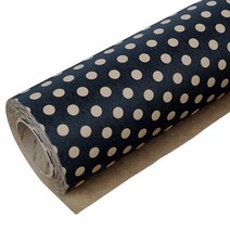 솔로몬샵 포인트도트 종이롤 포장지 대, 흑색 (크라프트), 1개