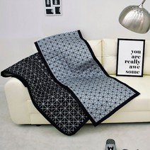 헬로베딩 다양한 디자인의 순면 북유럽풍 쇼파패드 모음, 블랙