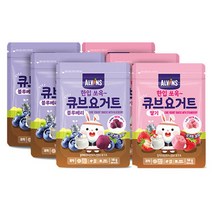 엘빈즈 한입 쏘옥 큐브 요거트 과자 6p C세트, 블루베리, 딸기, 1세트