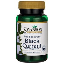 스완슨 풀 스펙트럼 블랙 커런트 400mg 캡슐, 60개입, 1개, 60정
