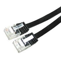 라인업시스템기가 랜선 평면 UTP CAT.6 평면 랜케이블 20M, 블랙, 1개