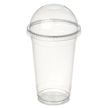 커피촌 투명 PET 아이스컵+돔뚜껑 470ml, 100개입, 1세트