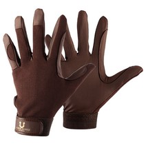 AUDERSONGE 에코리즈 터치 트랩 승마장갑 좌우 L, 브라운, 1세트
