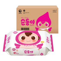 순둥이 베이직 유아물티슈 리필형, 80매, 10팩