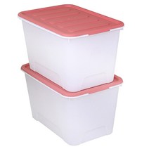 가쯔 멀티블럭 리빙박스 72L, 레드, 2개