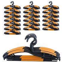 주연화학 코모드 매직행거 회전형 옷걸이, 블랙+오렌지, 100개입