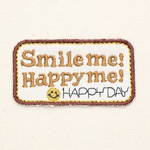 해피베어스 행복한 날 봉제식 와펜, 골드, 3개