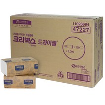 크리넥스 드라이셀 펄프 핸드타올 F250(VF), 250매, 20개