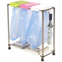 오토 재활용 분리수거함 3칸, 1개