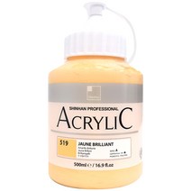 신한 아크릴물감 505, 500ml 519JauneBrilliant, 1