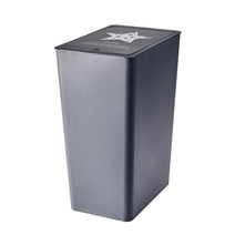 씨에스리빙 종량제봉투 전용 모던 사각 원터치 휴지통 20L, 그레이, 1개