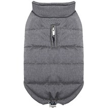 퍼피엔젤 반려견 멜란지 패딩 베스트, Gray