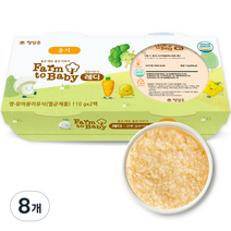 팜투베이비 레디 실온이유식 중기 고구마애호박사과죽, 110g, 8개