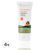 페르미어파파 퓨어 모링가 무기자차 선스크린 SPF50+ PA+++, 4개