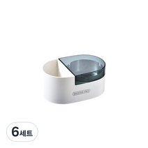 크로닉401 뚜껑 부착형 벽걸이 재떨이 + 스티커, 화이트 + 블루, 6세트