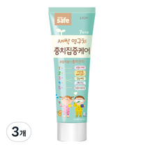 라이온 키즈세이프 충치 집중케어 치약, 60g, 3개