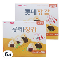 롯데이라이프 실속형 위생 비닐장갑, 100개입, 6개