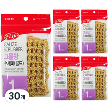 롯데이라이프 그물망 수세미, 1개입, 30개