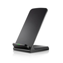 디씨네트워크 스마트폰 급속 고속 무선충전기 거치대, 블랙, 1개