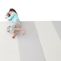 맘앤마음 티니 4단 유아 폴더매트 + 밀림방지패드 4p, 크림그레이