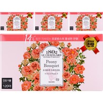 르샤트라1802 건조기용 드라이시트 섬유유연제 피오니부케 본품 120매, 4개