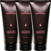 모레모 미라클 2X 단백질 헤어팩 극손상 트리트먼트, 180ml, 180g, 3개
