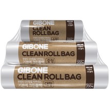 기본에 크린롤백 200매입 소 17 x 25 cm + 중 25 x 35 cm + 대 30 x 40 cm, 1세트