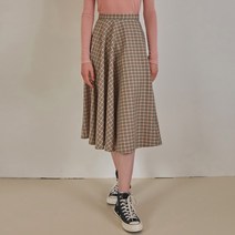 어몽 A CHECK FLARE 스커트