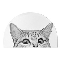 귀여운 고양이 빨아쓰는 물흡수 발매트, 반원B, 1개