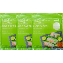 쿡샵 월남쌈 라이스페이퍼 사각, 200g, 3개
