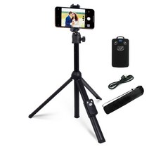 셀루미 유니버셜 무선 블루투스 셀카봉 삼각대 풀세트 블랙 125cm, SEL-DT1250M