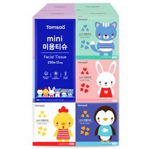 탐사 미니 미용티슈, 12개입, 1팩