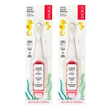 래디어스 토츠플러스 유아칫솔, 코럴핑크 + 화이트, 2개, 1개