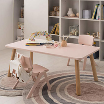 [유아책상] 리바트 꼼므 1200 아이책상 + 의자 방문설치, 핑크(책상, 의자)