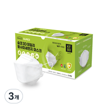 숨코 3D 데일리 황사방역용 마스크 대형플러스 KF80 화이트, 25매입, 3개