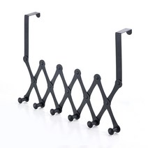 나우필 크기조절형 도어행거 도어훅, 블랙, 1개