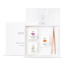 꽃을담다 미니꽃차 3종 + 쇼핑백 세트, 구절초 3g + 쑥꽃 3g + 메리골드 3g + 쇼핑백, 1세트