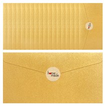 체리쉬 영아트 감사 봉투 20p + 스티커 30p, 라이트골드(봉투), 하트(스티커), 1세트